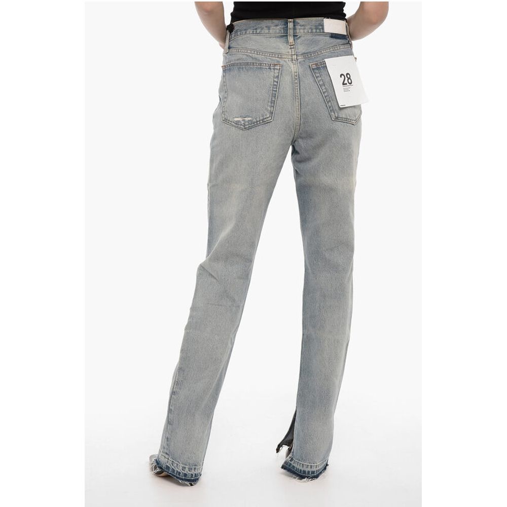 RE/DONE Straight Leg Jeans with Ankle Slit 20cm