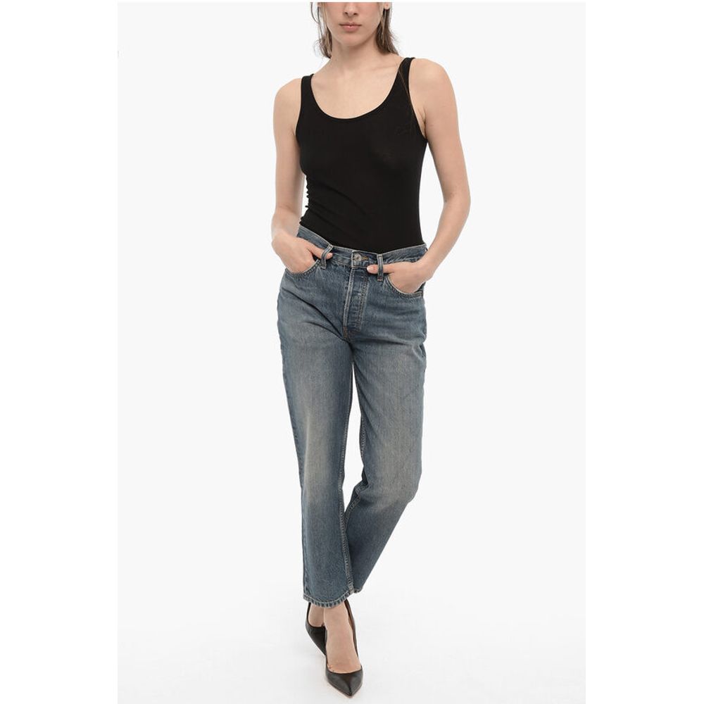 RE/DONE High-Waisted Straight Leg 70s STOVE PIPE Jeans 18cm