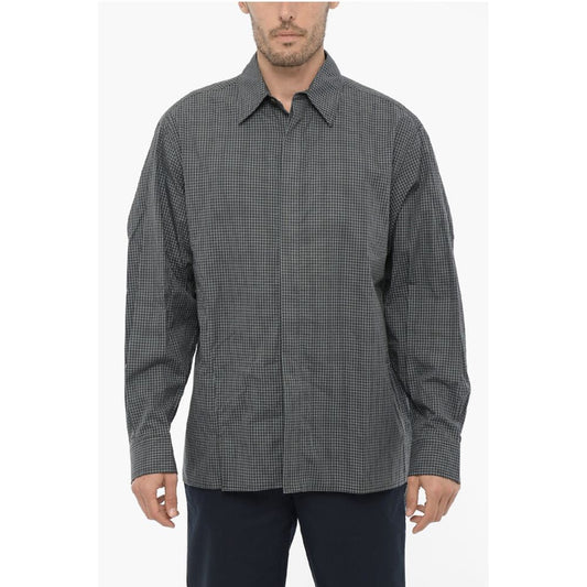 Ader Error Hidden Buttoning Checked Shirt