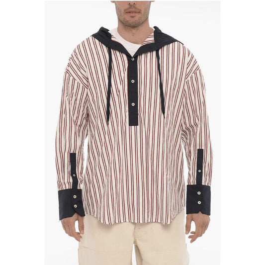 Bluemarble Bengal Striped Maxi Overshirt with Hood