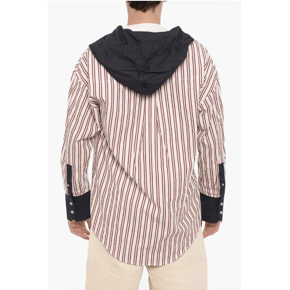 Bluemarble Bengal Striped Maxi Overshirt with Hood