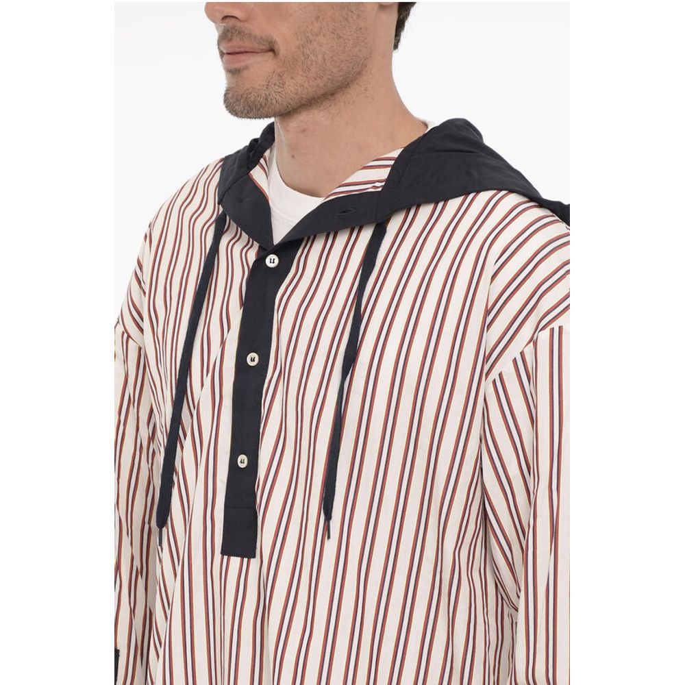 Bluemarble Bengal Striped Maxi Overshirt with Hood