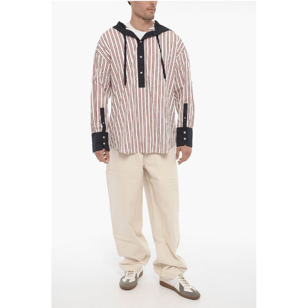 Bluemarble Bengal Striped Maxi Overshirt with Hood