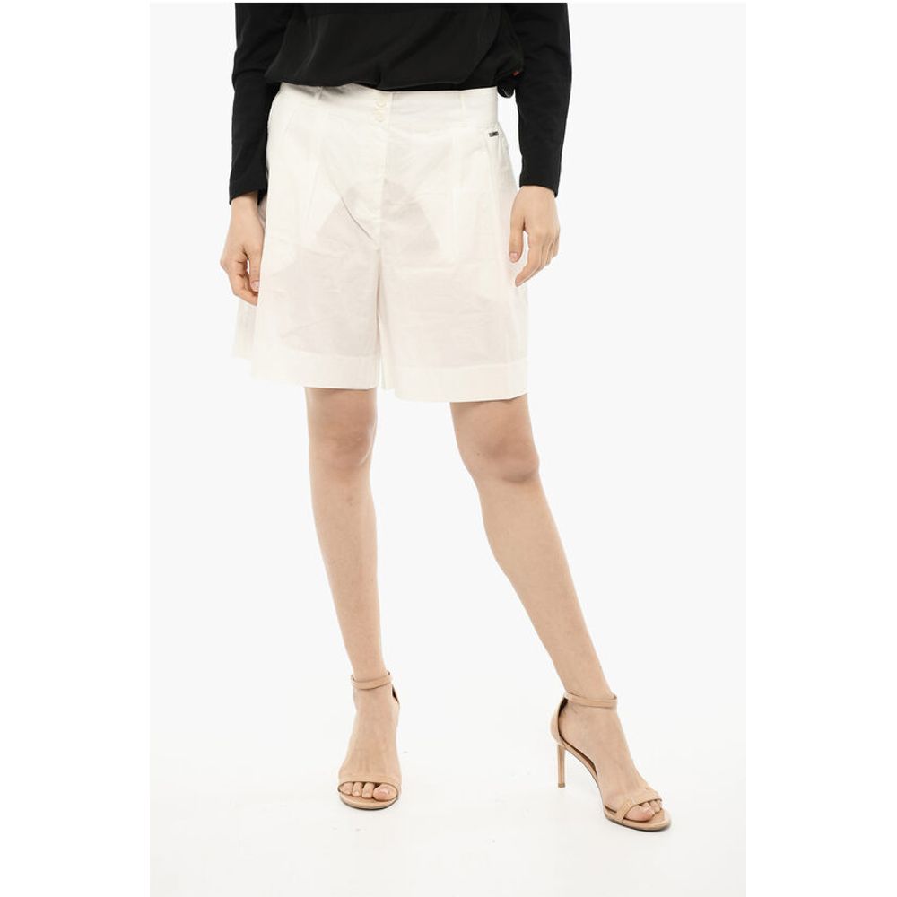 Woolrich Double Pleated Shorts with Belt Loops