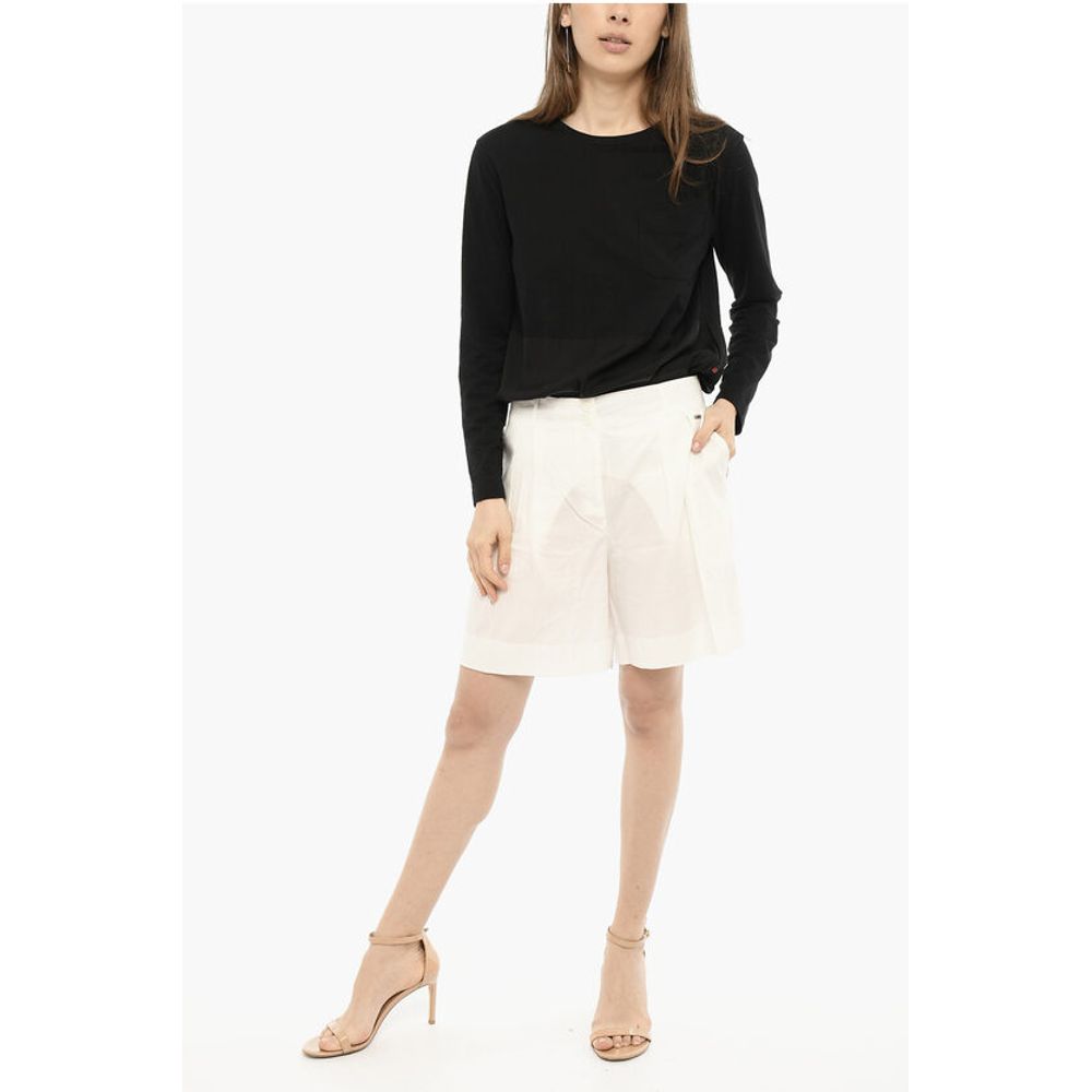 Woolrich Double Pleated Shorts with Belt Loops