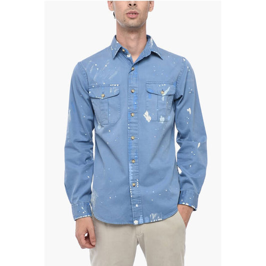 Polo Ralph Lauren Classic Fit Saharan Shirt with Paint Effect Print