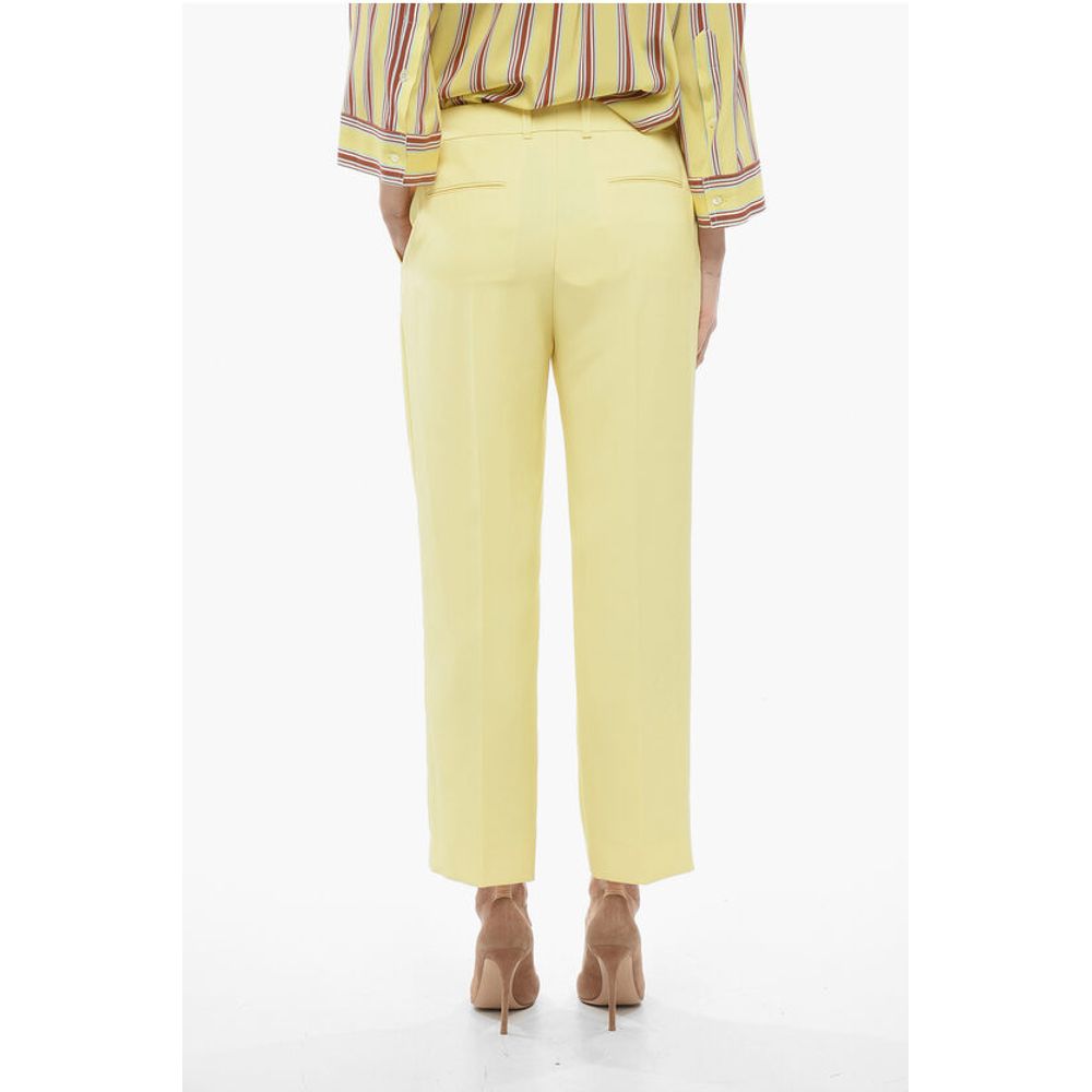 Chloé Silk High-waisted Pants with Pleats