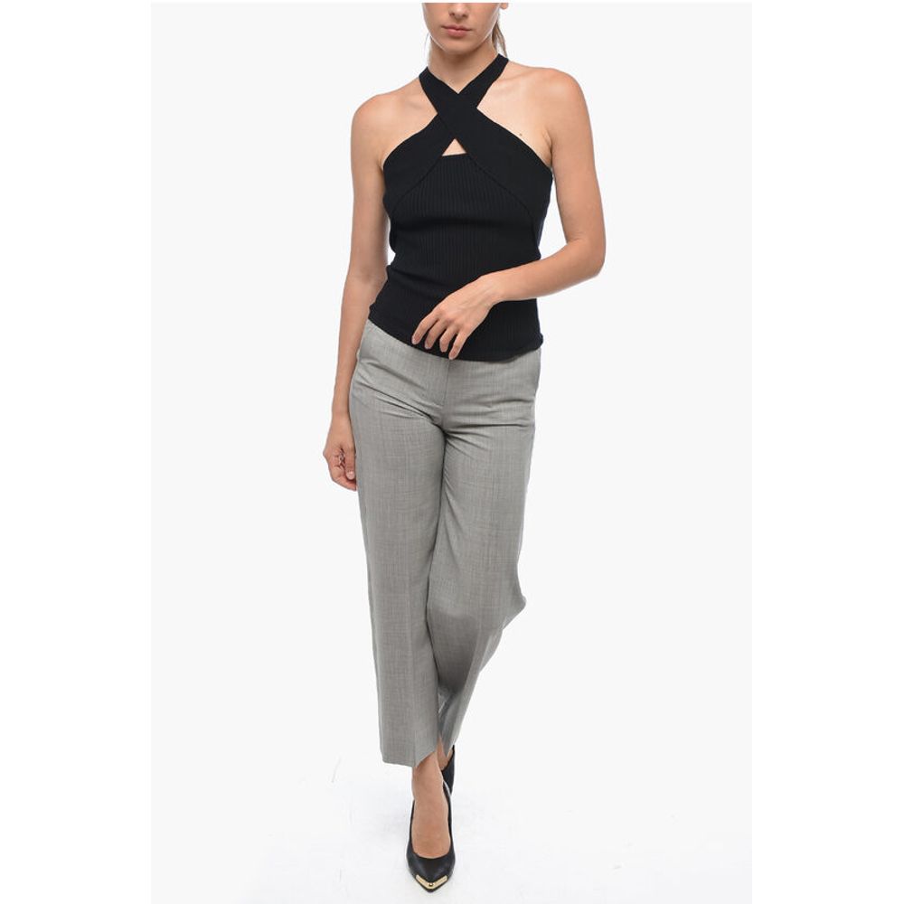 MSGM Ribbed Design Knitted Tank Top