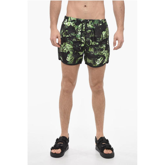 Neil Barrett Plant-Motif Swim Shorts