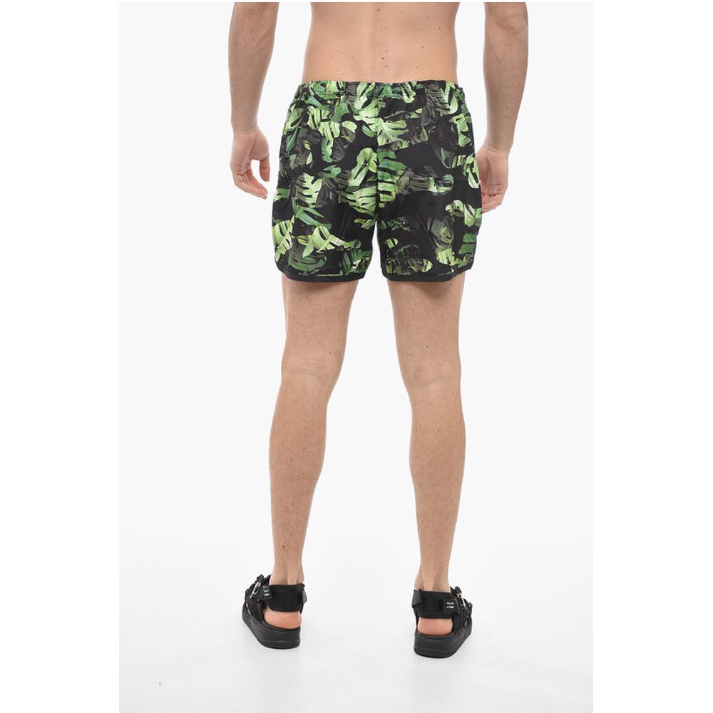 Neil Barrett Plant-Motif Swim Shorts