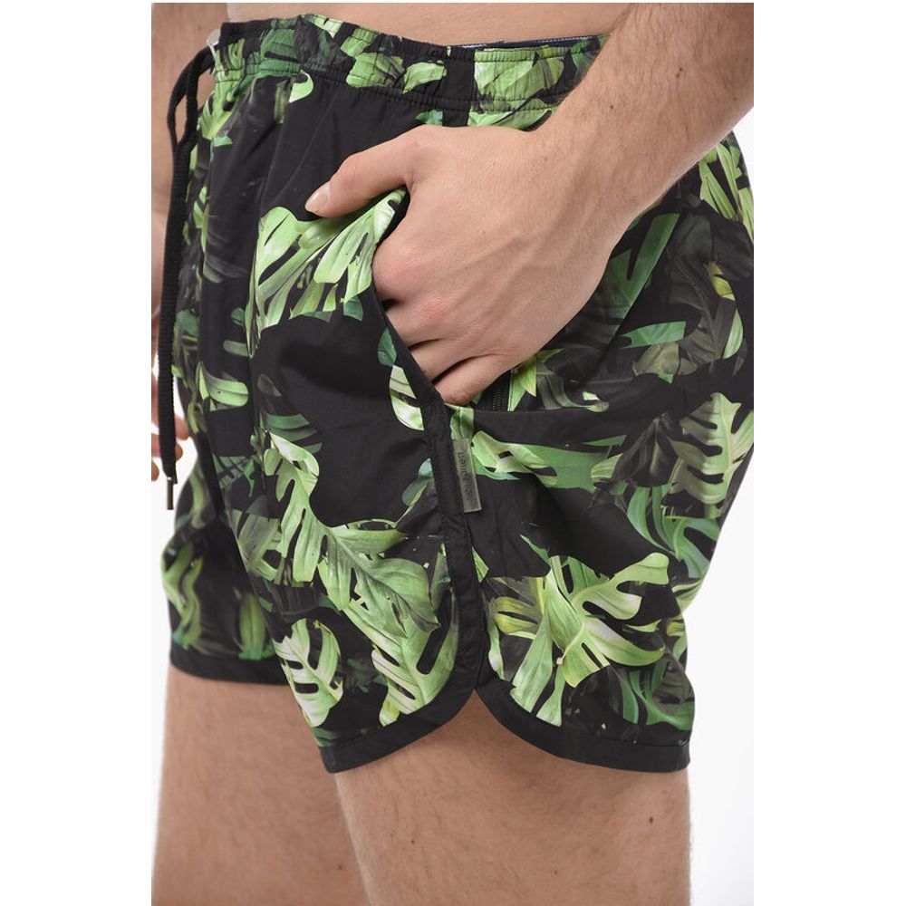 Neil Barrett Plant-Motif Swim Shorts