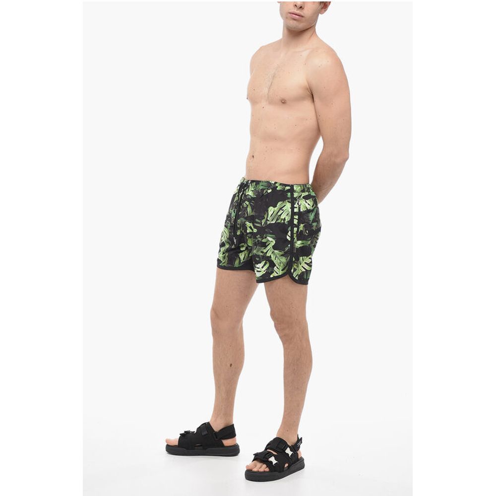 Neil Barrett Plant-Motif Swim Shorts