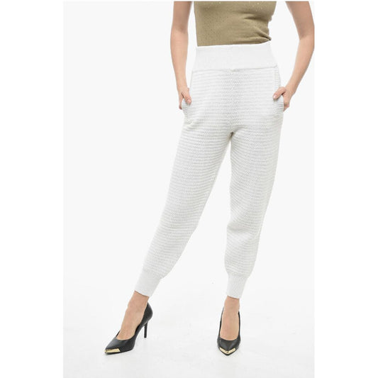 Art Essay Cotton Knit High Waisted Joggers