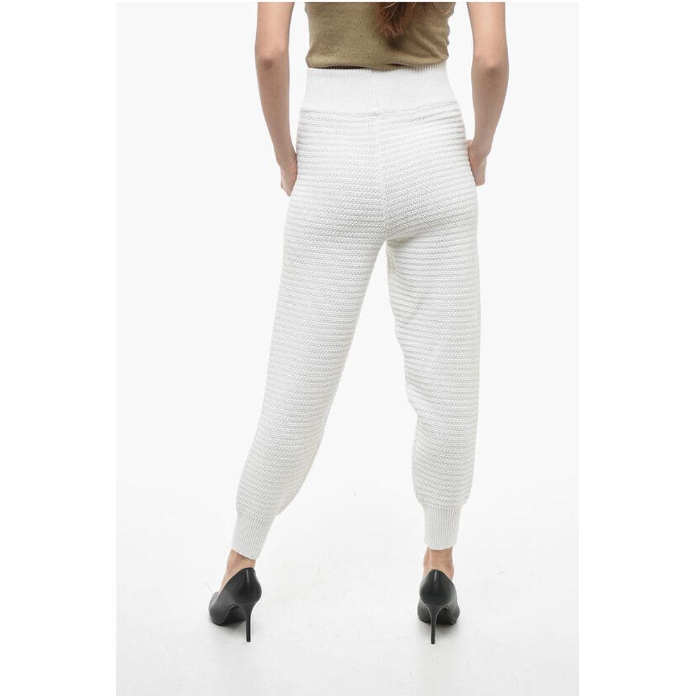 Art Essay Cotton Knit High Waisted Joggers