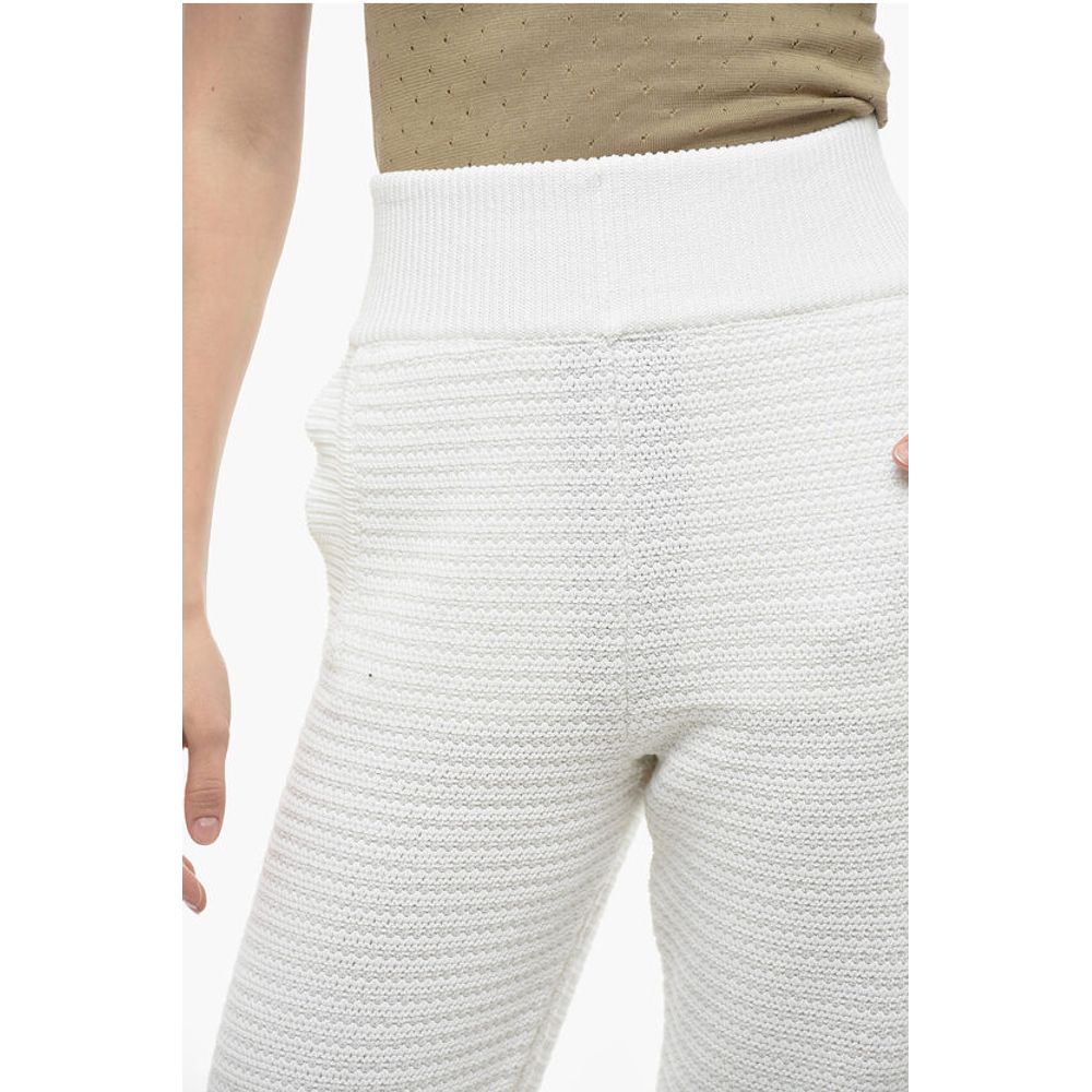 Art Essay Cotton Knit High Waisted Joggers