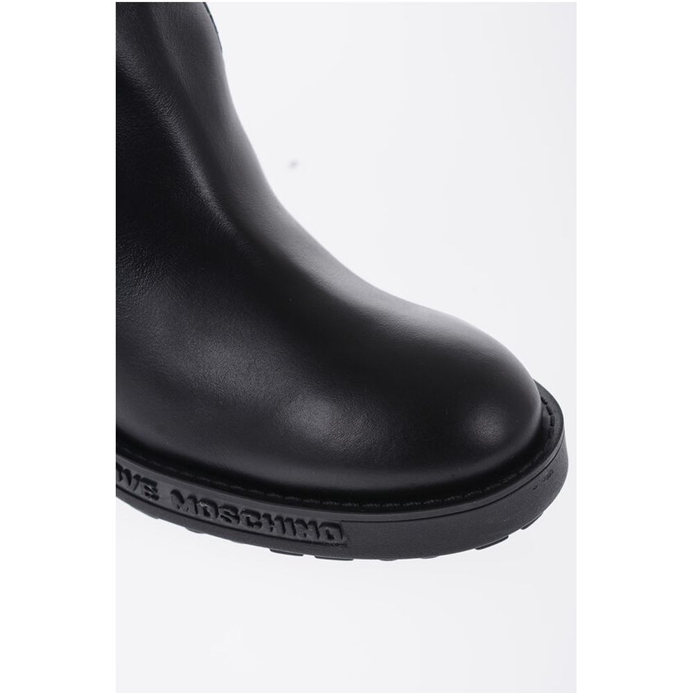 Moschino LOVE Studded High-Boots with Leather Details 8cm