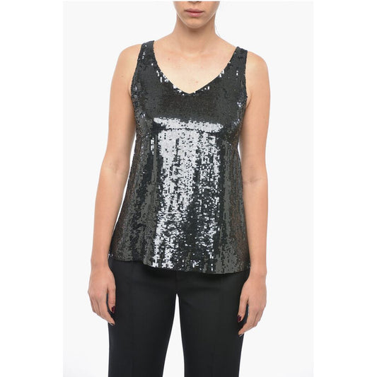 Parosh Sequined GENTLE Tank Top