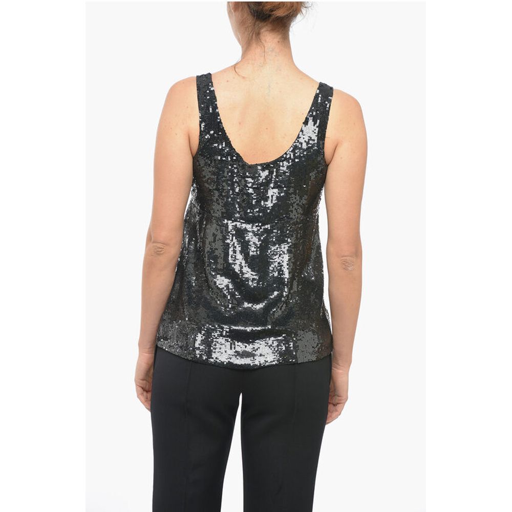 Parosh Sequined GENTLE Tank Top