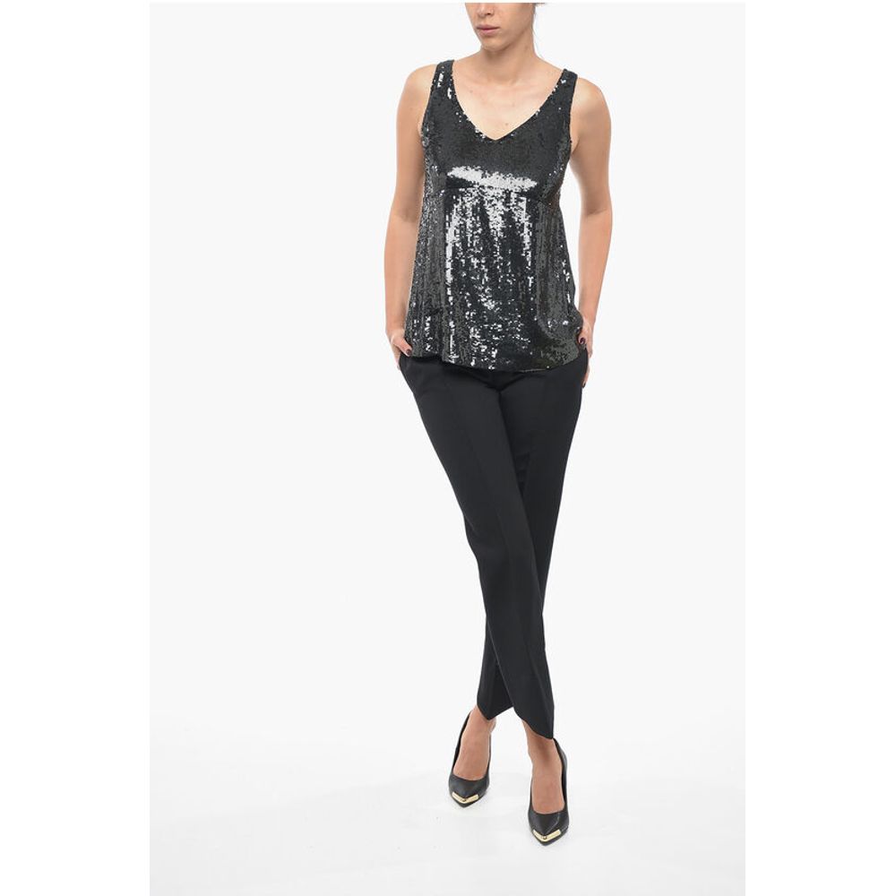 Parosh Sequined GENTLE Tank Top