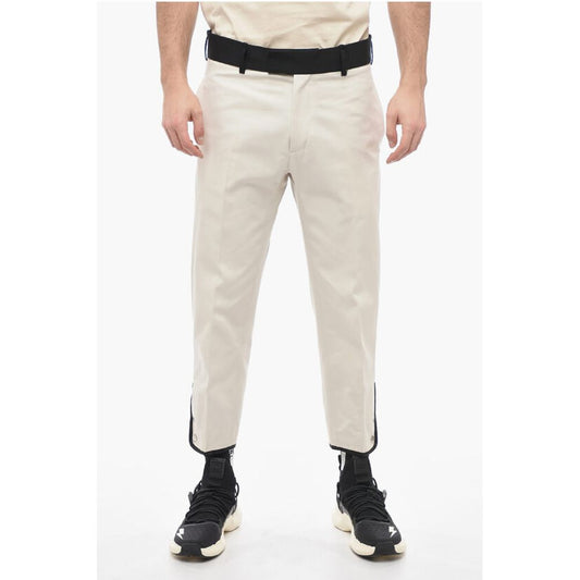Neil Barrett Slim Fit Cotton Twill TOM Pants with Contrast Waistband