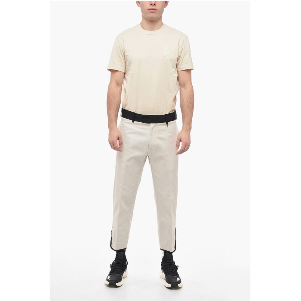 Neil Barrett Slim Fit Cotton Twill TOM Pants with Contrast Waistband