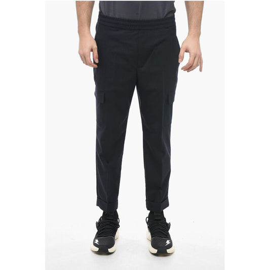 Neil Barrett Low Rise Virgin Wool Blend REM Cargo Pants