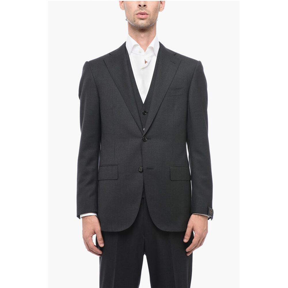 Corneliani Virgin Wool LEADER Suit with Flap Pockets
