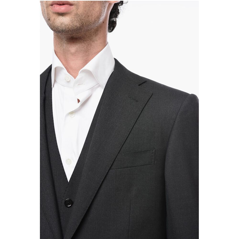 Corneliani Virgin Wool LEADER Suit with Flap Pockets
