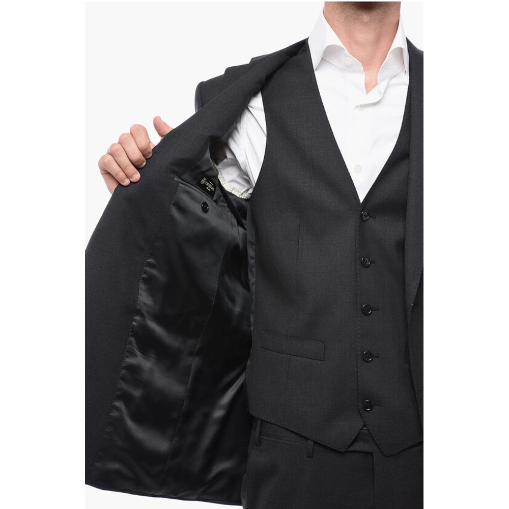 Corneliani Virgin Wool LEADER Suit with Flap Pockets