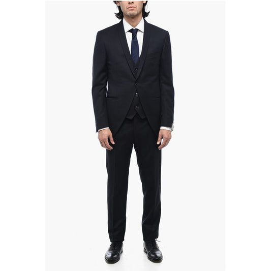 Corneliani Virgin Wool ACADEMY CERIMONIA Suit with Shawl Lapel