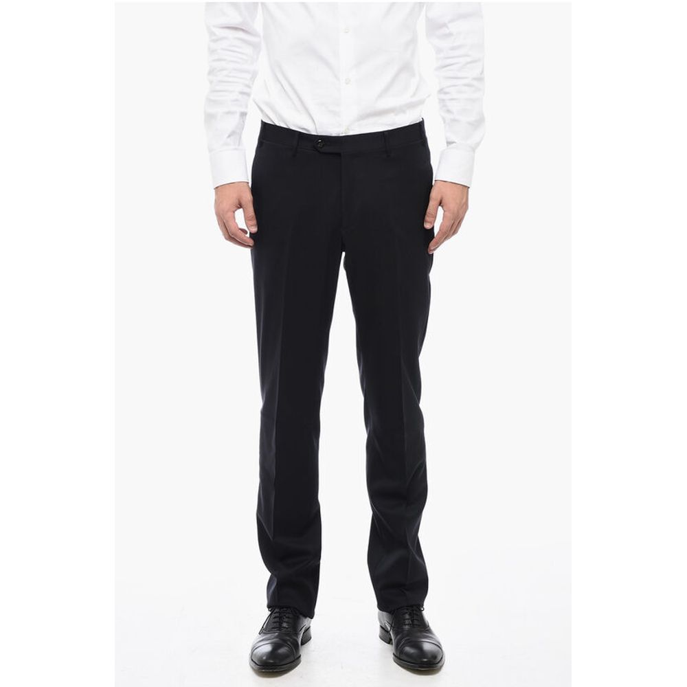 Corneliani Virgin Wool LEADER Trousers with Slim Fit
