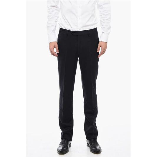 Corneliani Virgin Wool LEADER Trousers with Slim Fit
