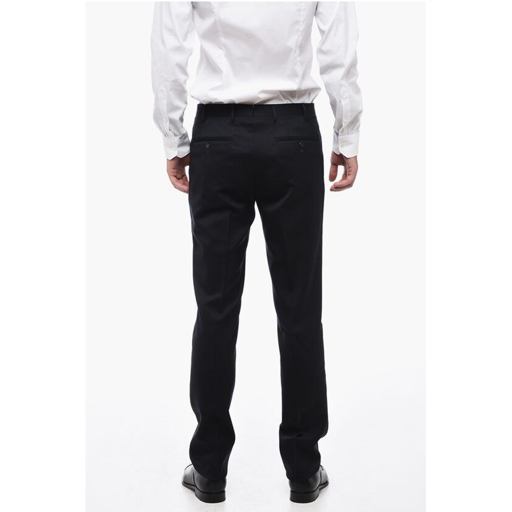 Corneliani Virgin Wool LEADER Trousers with Slim Fit