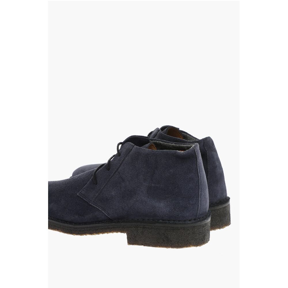 Corneliani ID Wool Lined Suede Desert Boots