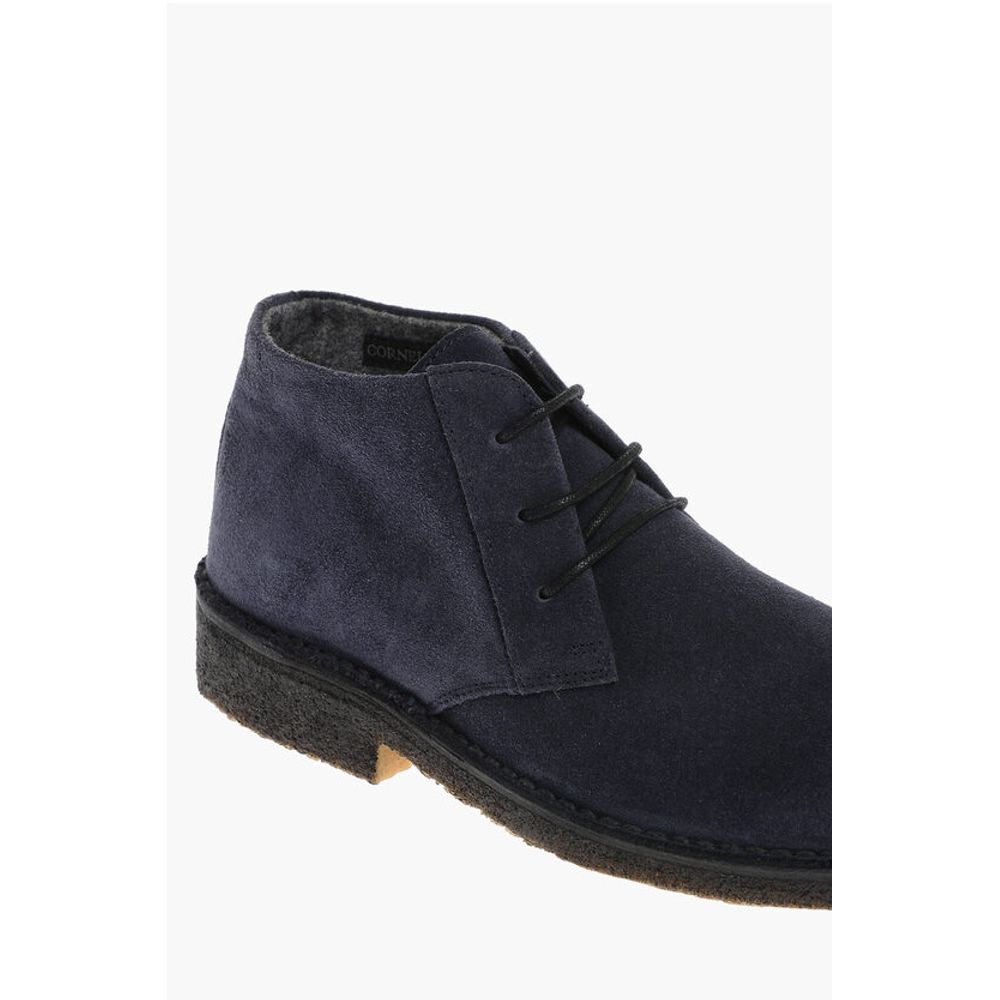 Corneliani ID Wool Lined Suede Desert Boots