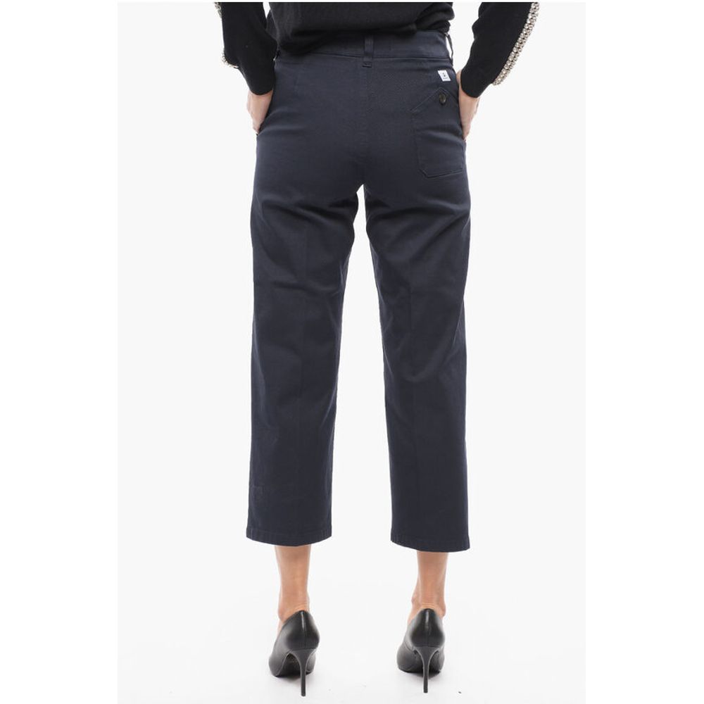 Department 5 Twill Cotton Cropped Fit Pants with Belt Loops