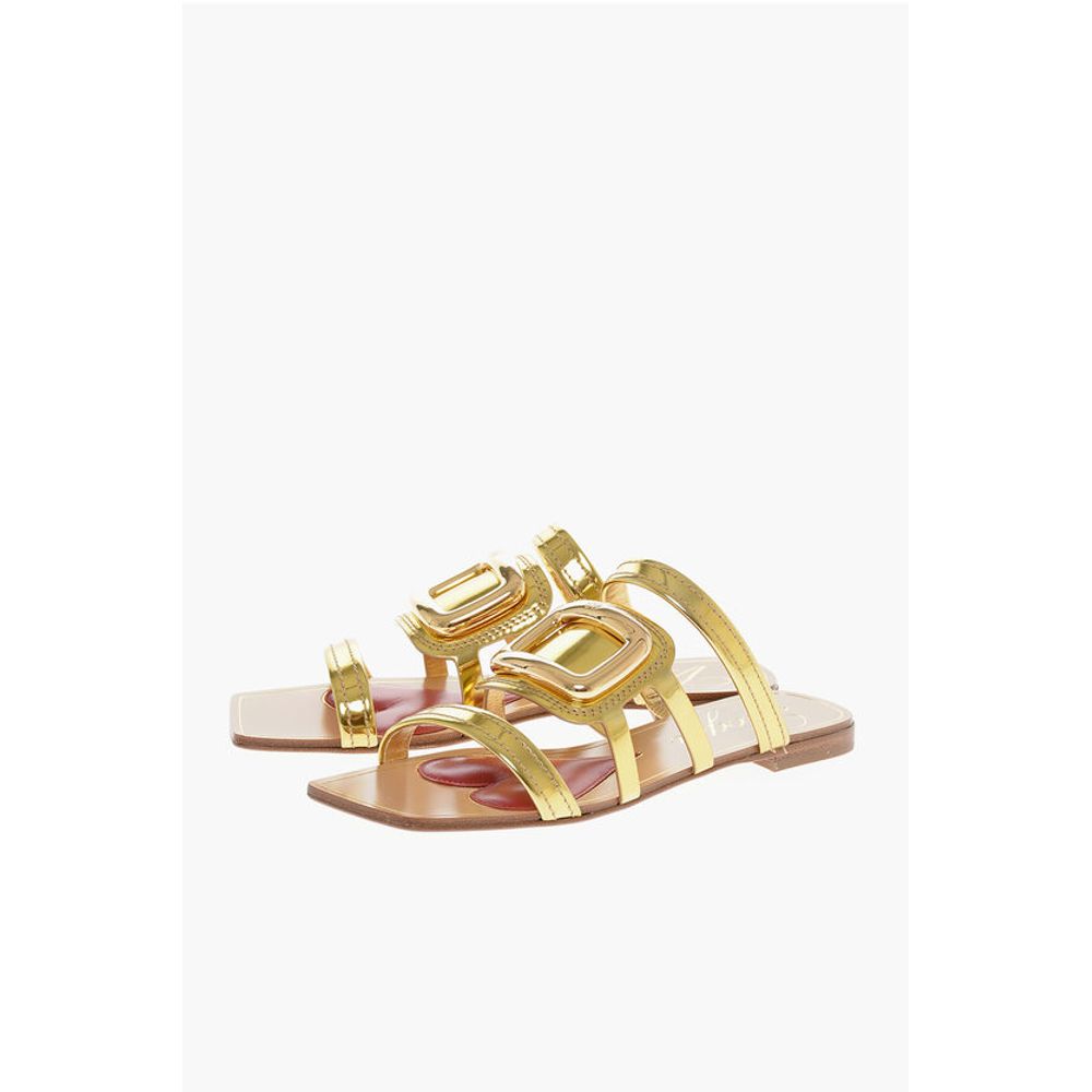 Roger Vivier Lamè Leather Gladiator Sandals