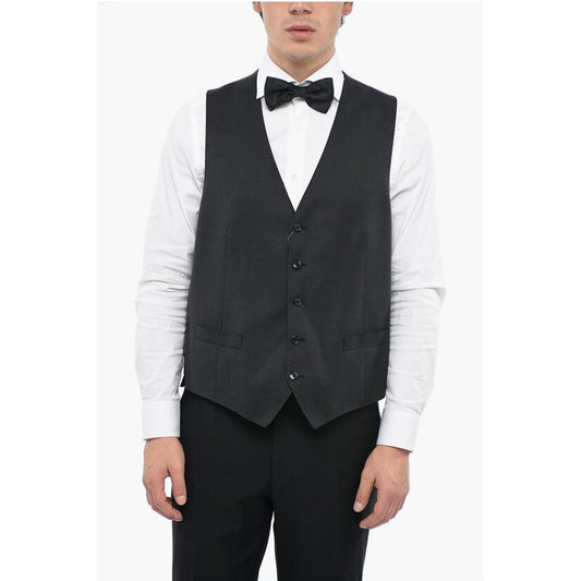 Corneliani Virgin Wool LEADER Vest with Flush Pockets