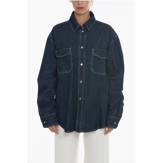 Anouki Denim Oversize Shirt with Utility Pockets