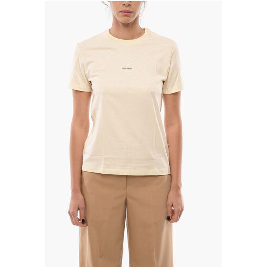 Holzweiler Solid Color SUZANA Crew-neck T-Shirt with Printed Logo