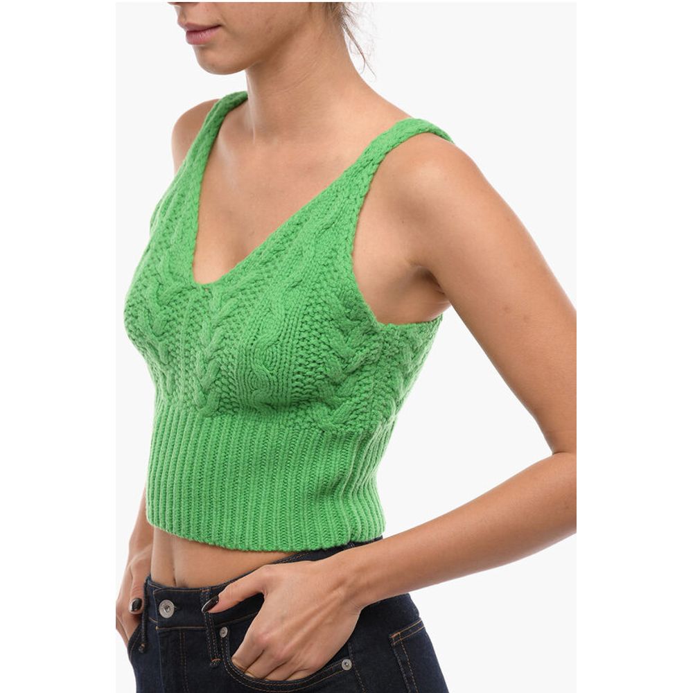 Samsoe Samsoe V-Neck Knitted KAYA Crop Top