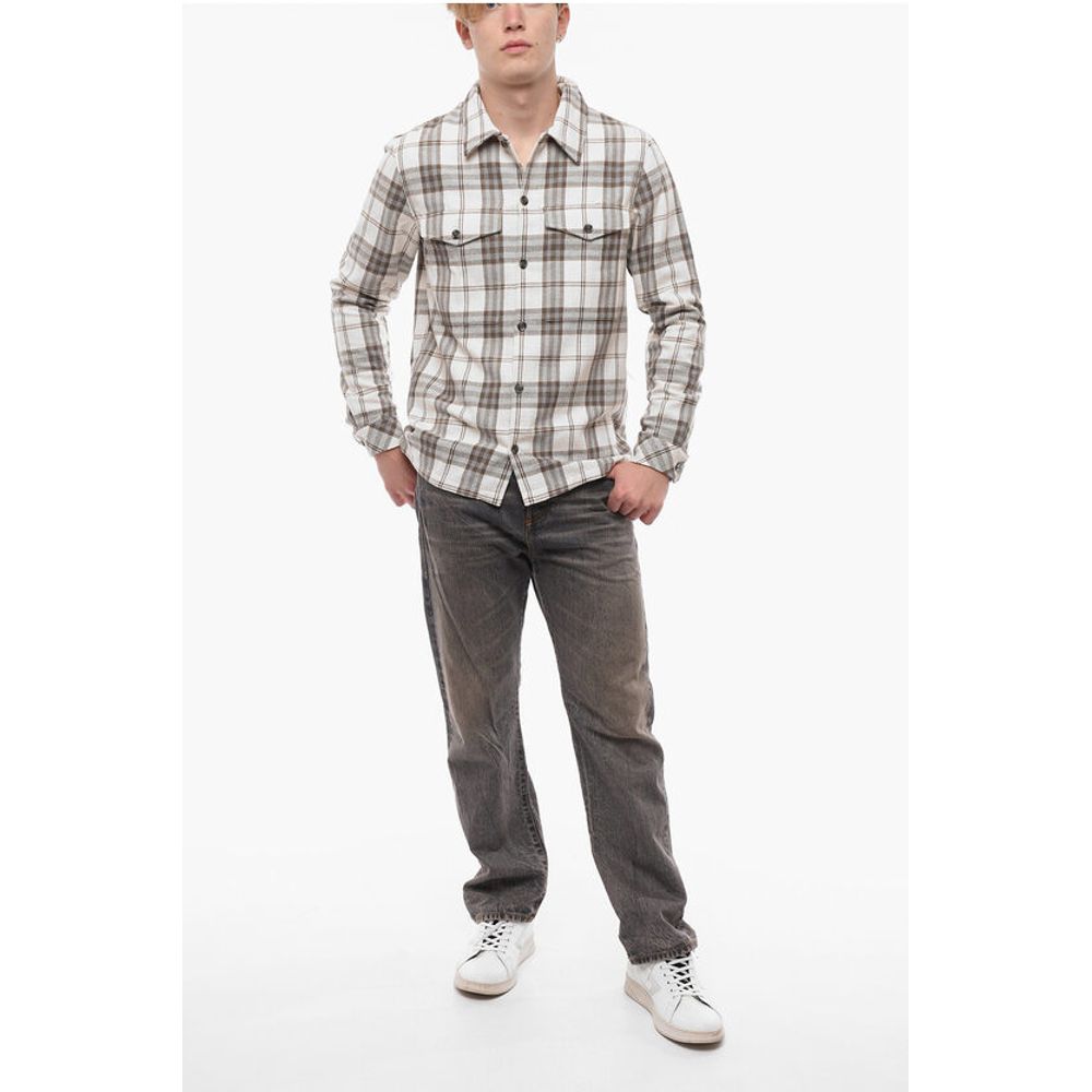 Samsoe Samsoe Plaid Motif TAKA JM Overshirt with Double Breast Pocket