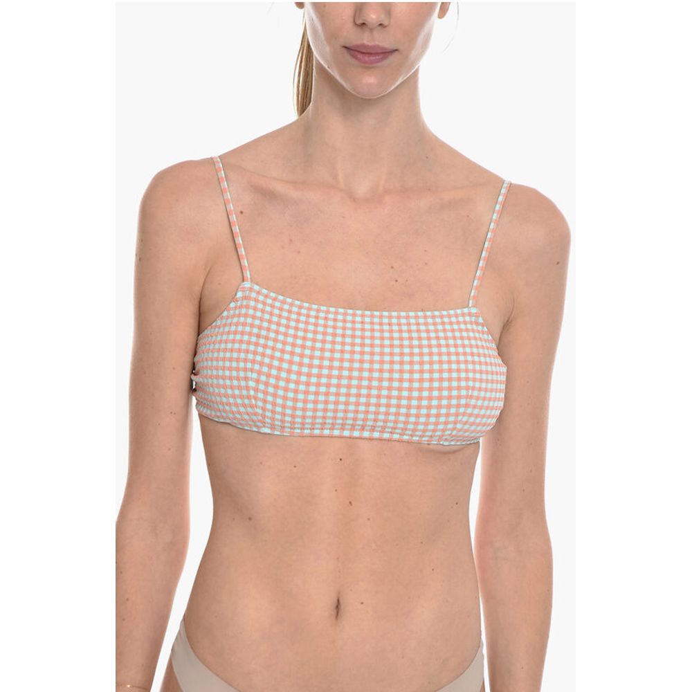 Samsoe Samsoe Gingham Checked Two-Tone FILIPPA Bikini Top