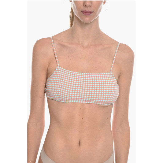 Samsoe Samsoe Gingham Checked Two-Tone FILIPPA Bikini Top
