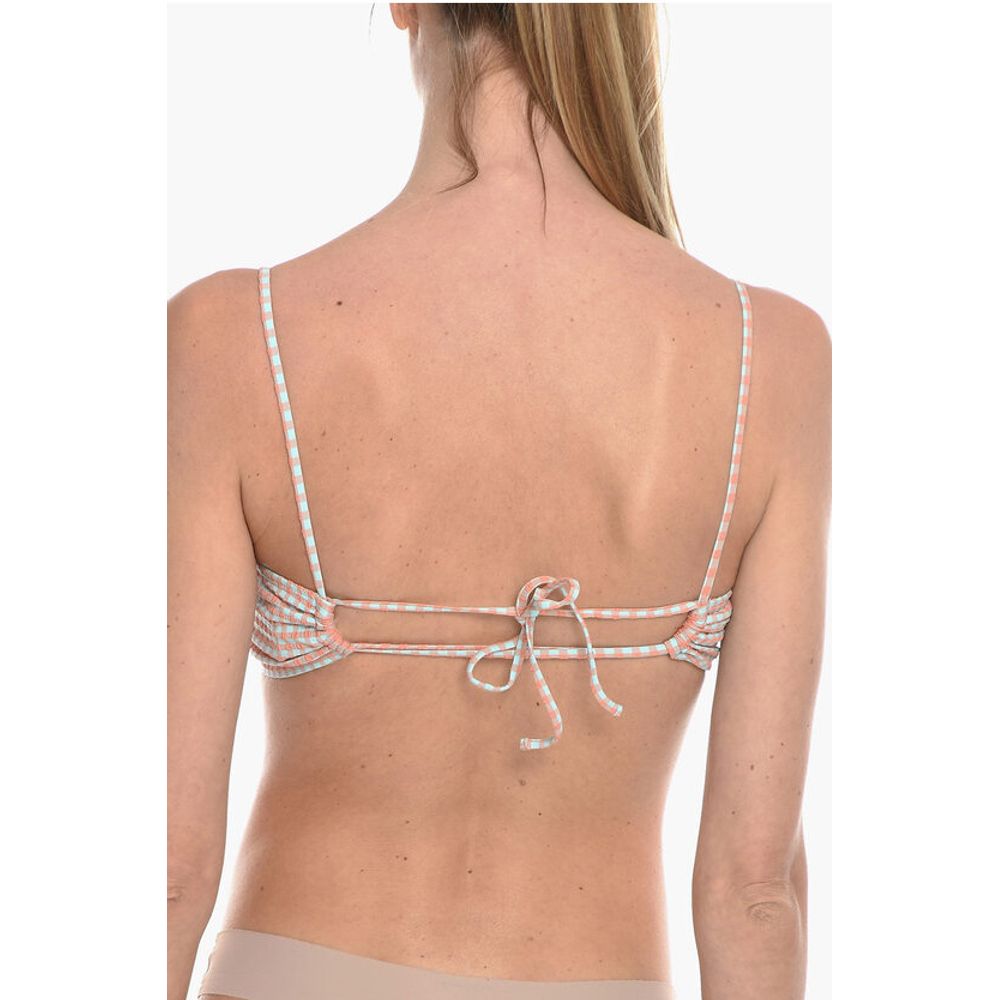 Samsoe Samsoe Gingham Checked Two-Tone FILIPPA Bikini Top