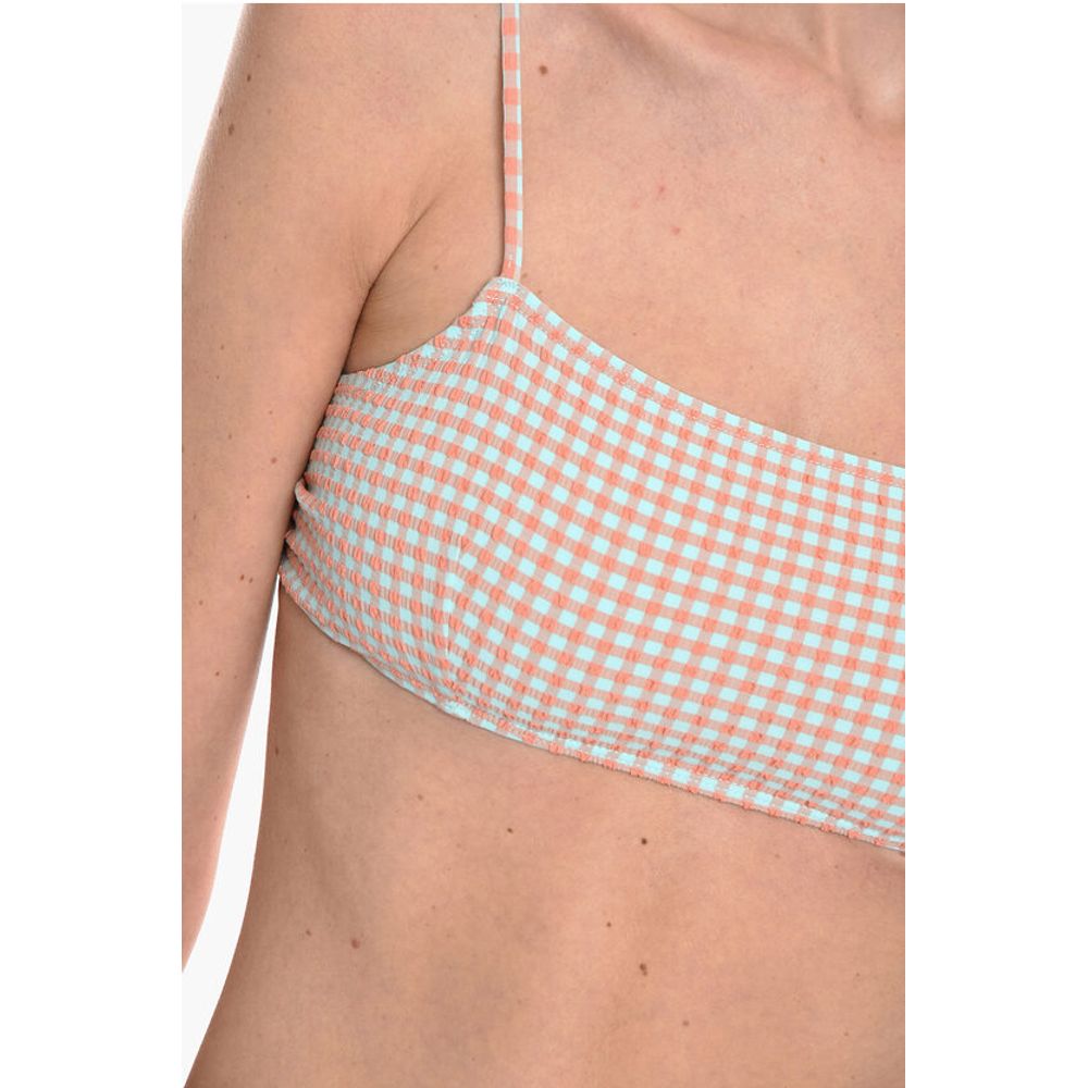 Samsoe Samsoe Gingham Checked Two-Tone FILIPPA Bikini Top