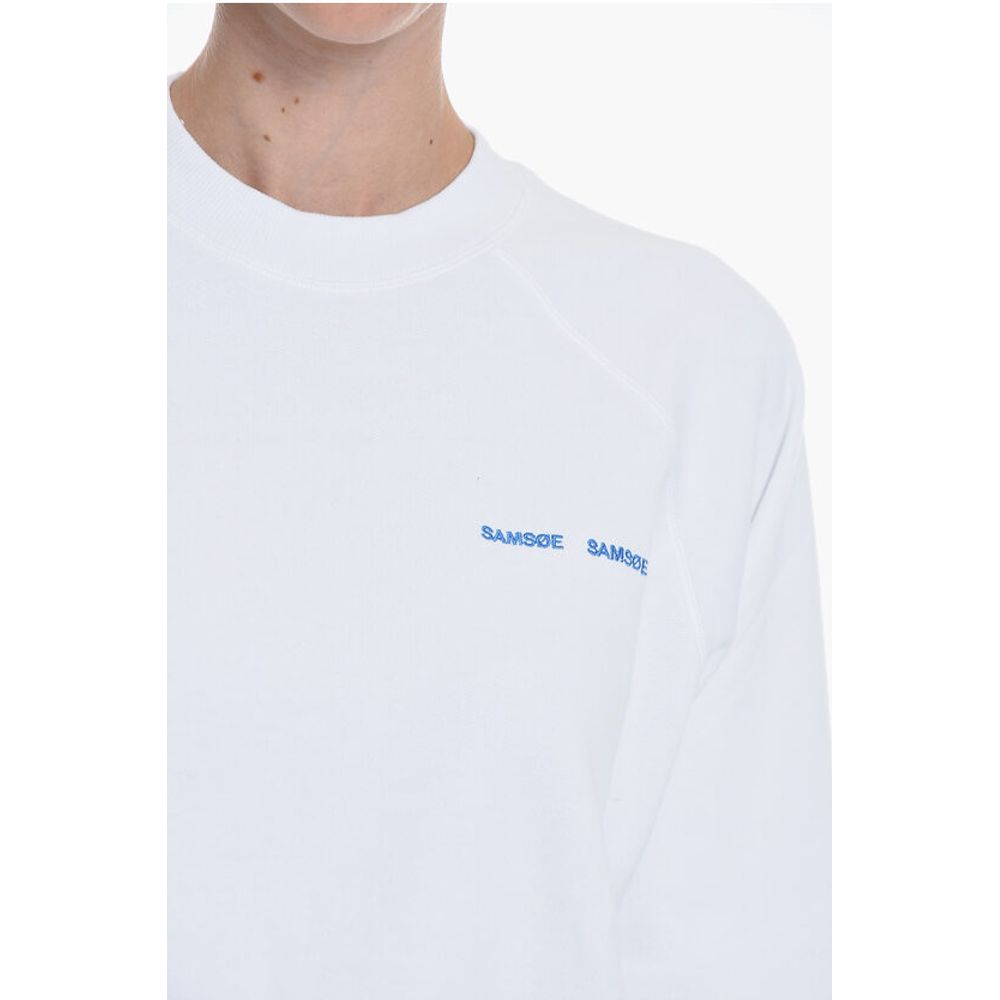 Samsoe Samsoe Fleeced Cotton GITTA Crew-neck Sweatshirt with Embroidered L