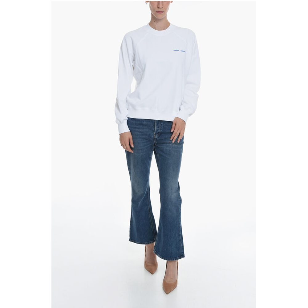Samsoe Samsoe Fleeced Cotton GITTA Crew-neck Sweatshirt with Embroidered L