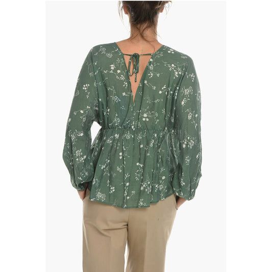 Samsoe Samsoe Floral-Motif GERTRUD Blouse with Puff Sleeve