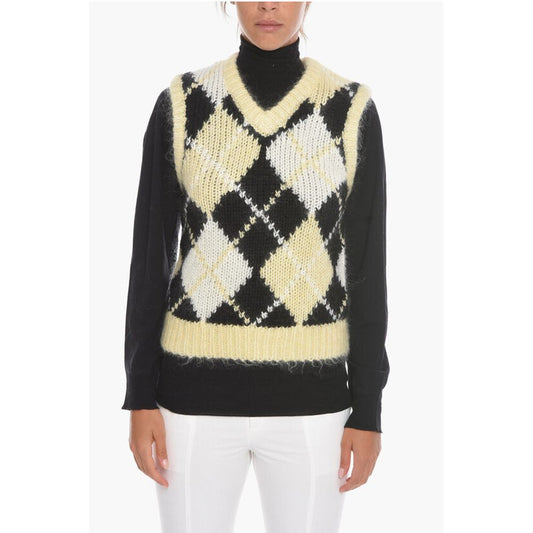 Samsoe Samsoe Mohair Blend SIMONES Vest with Checkered Motif
